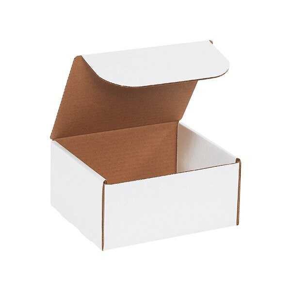 Box Packaging Corrugated Literature Mailers, 8"L x 7"W x 4"H, White ML874 - main